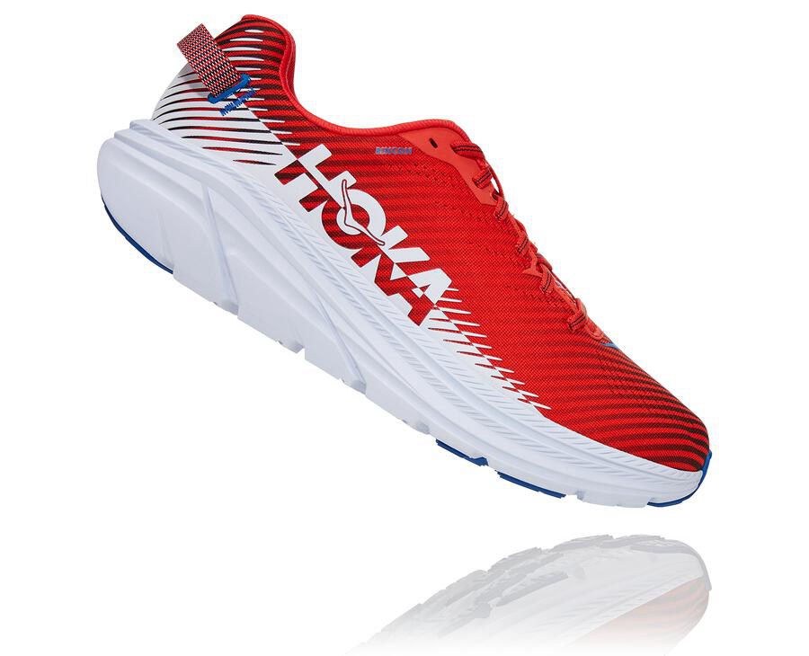 Hoka One One Rincon 2 Löparskor Herr - Röda/Vita - EYTDK-1426